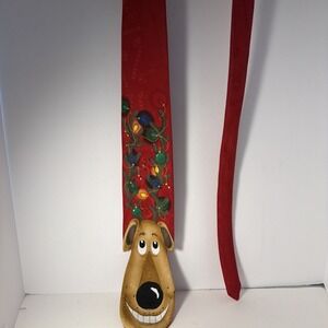 mens NOEL holiday collection NECKTIE christmas REINDEER, WITH ORNAMENTS